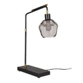 **Lampa biurkowa z designerskim kloszem w kształcie heksagonu**