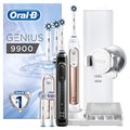 Oral-B 4210201182917 Genius 9900 elektryczna szczoteczka do zębów z 2 końcówkami, powered by braun(Różowe Złoto–czarny./z drugą rękojeścią)