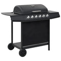 Przenośny grill gazowy z 6 polami grzewczymi, stal czarna V3794(Unico/Negro)